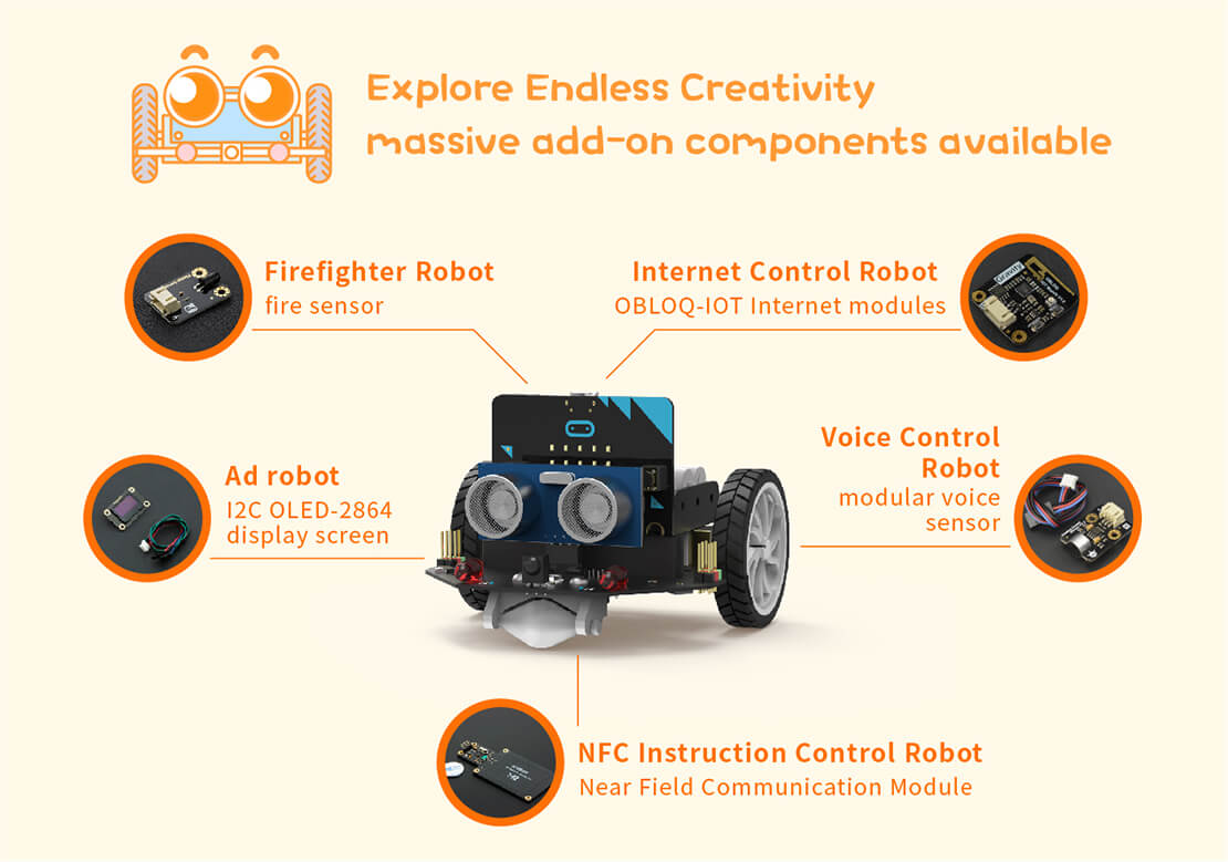 micro: Maqueen micro:bit Educational Programming Robot Platform